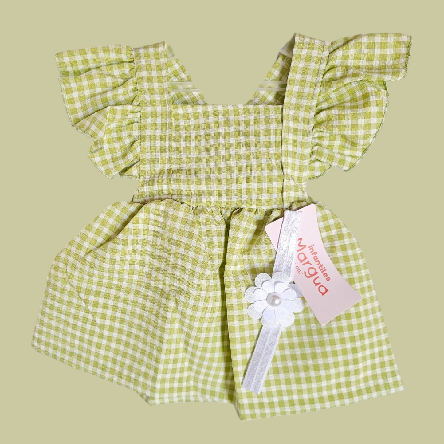 Vestido Rosa pastel de Popelina Recto Talla 6 Meses B079BFAHBDB