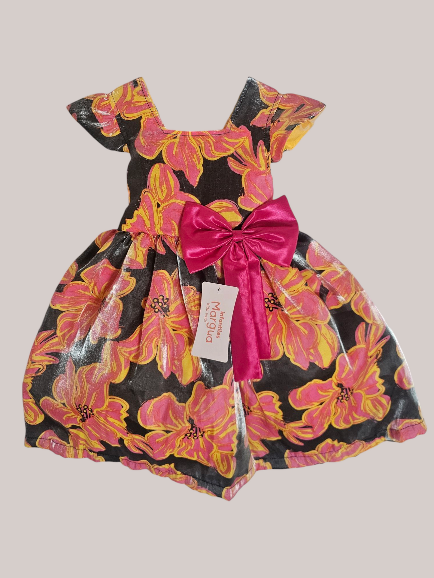 Vestido Verde limón de Gasa Recto Talla 2 Años B077DFALBPG