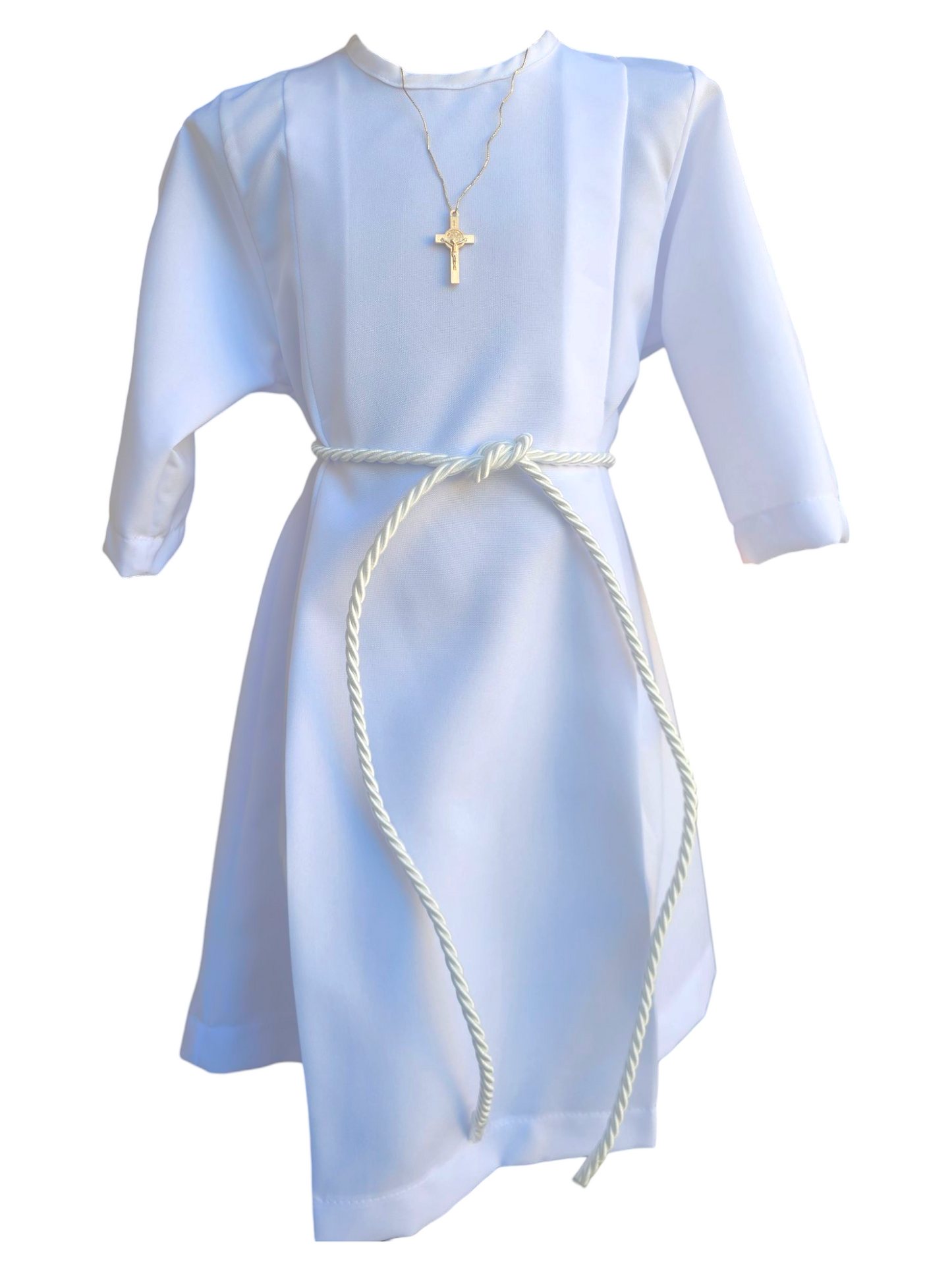 Túnica Blanco de Tafetan Recto Talla 8 Años B126GFCNBAK