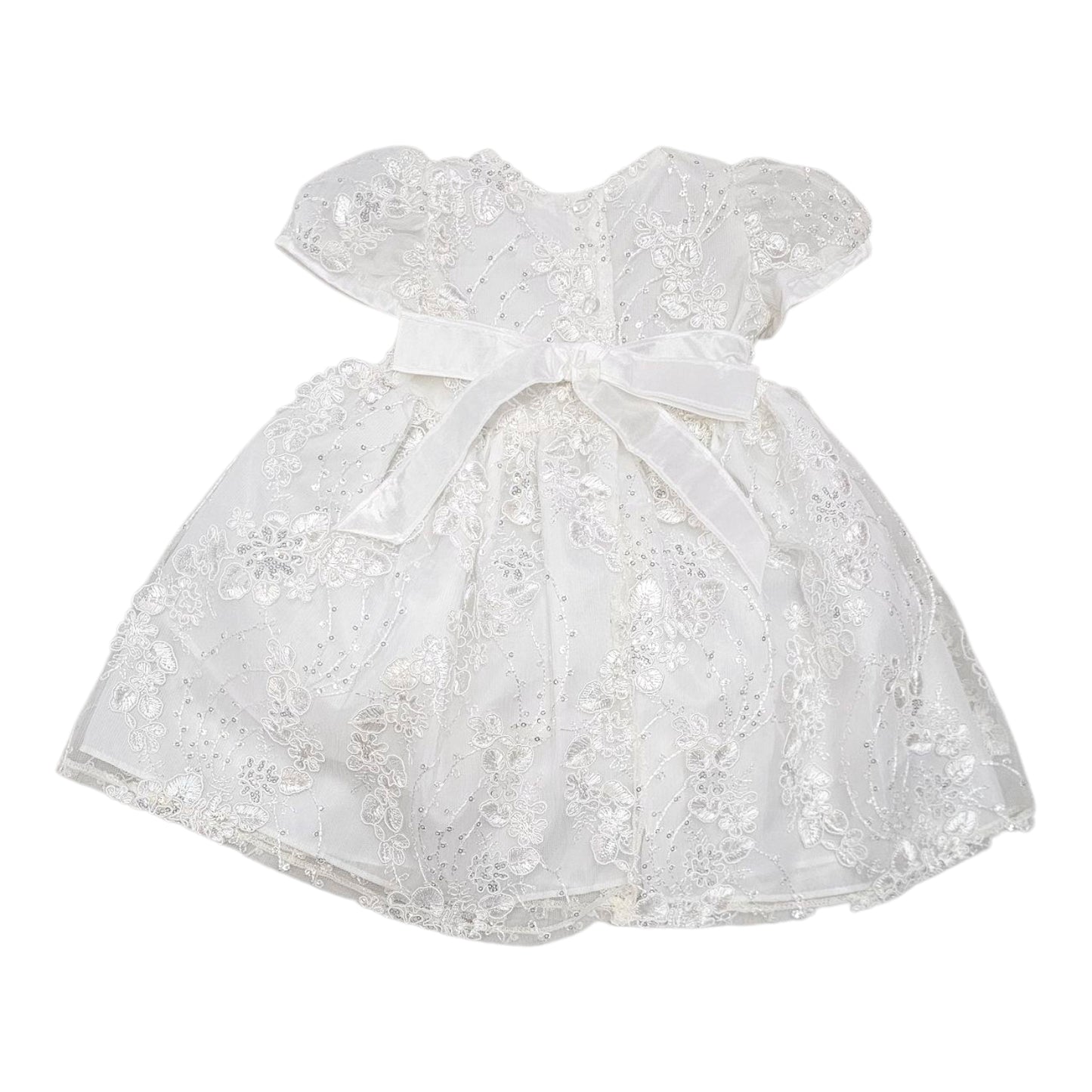 Vestido Perla de Tul Bordado Recto Talla 6 Meses B126PFAFBBB