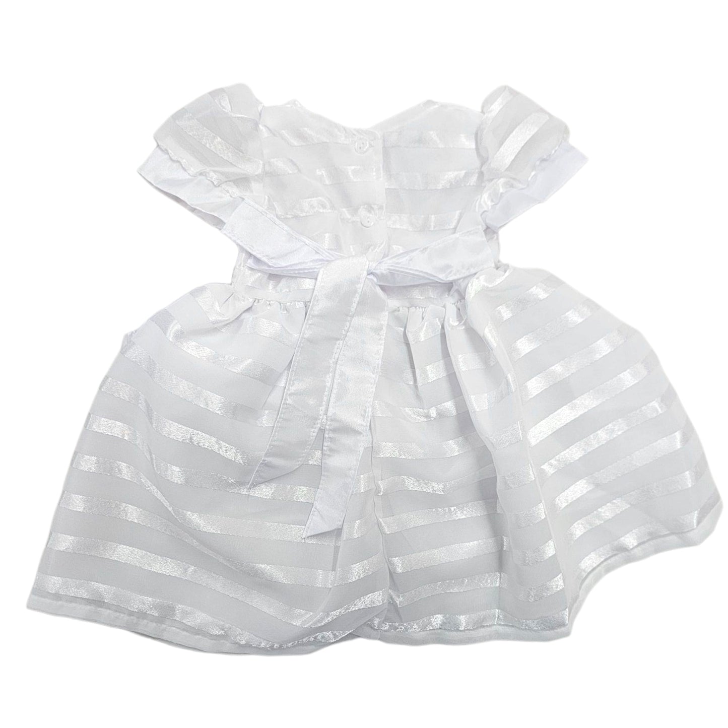 Vestido Blanco de Organza Circular Talla 6 Meses B126CFAJAAB