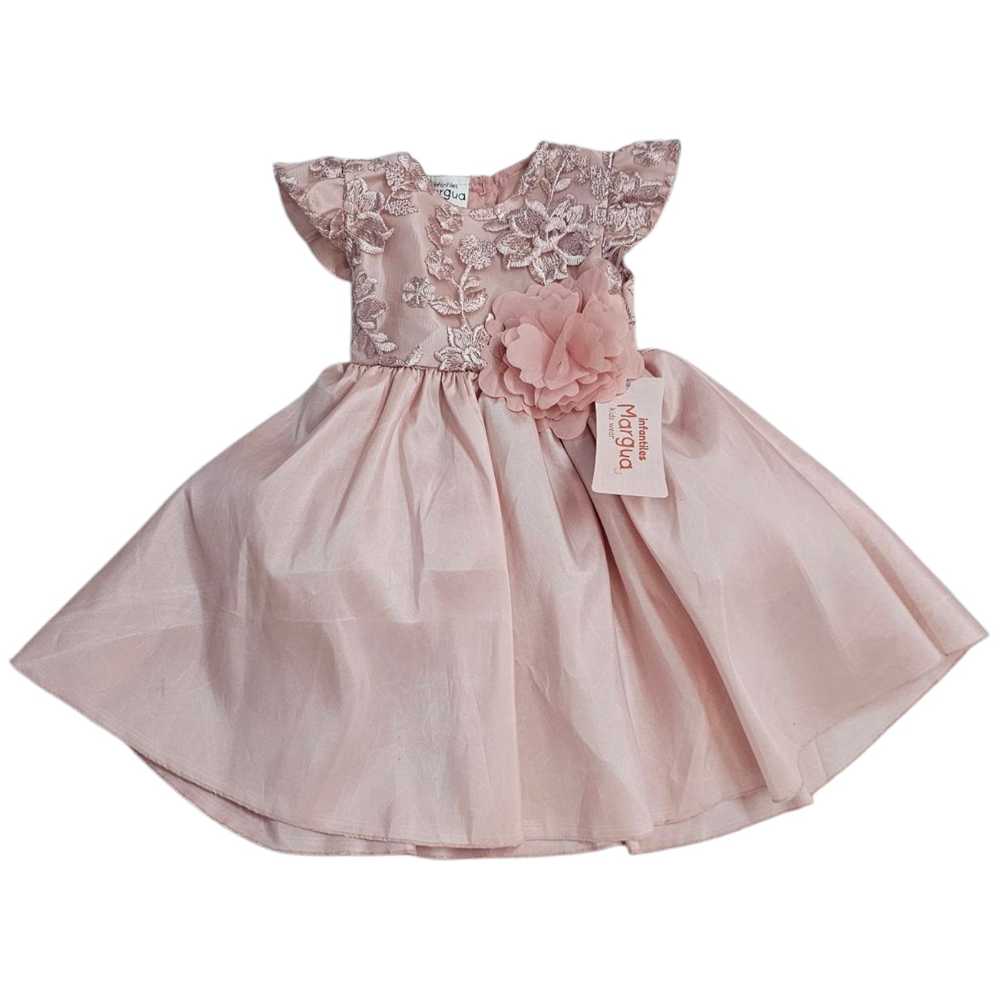 Vestido Tinto de Tafeta Circular Talla 6 Meses B101BFACAWB