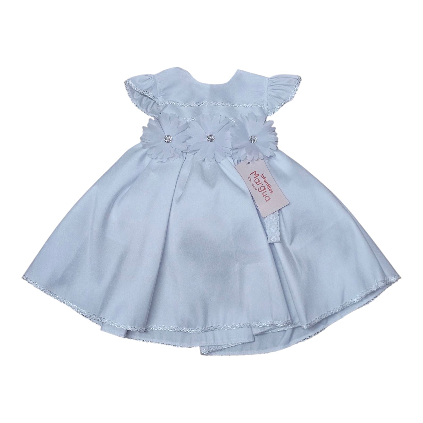 Vestido Blanco de Tafeta Circular Talla 6 Meses B126BFACAAB