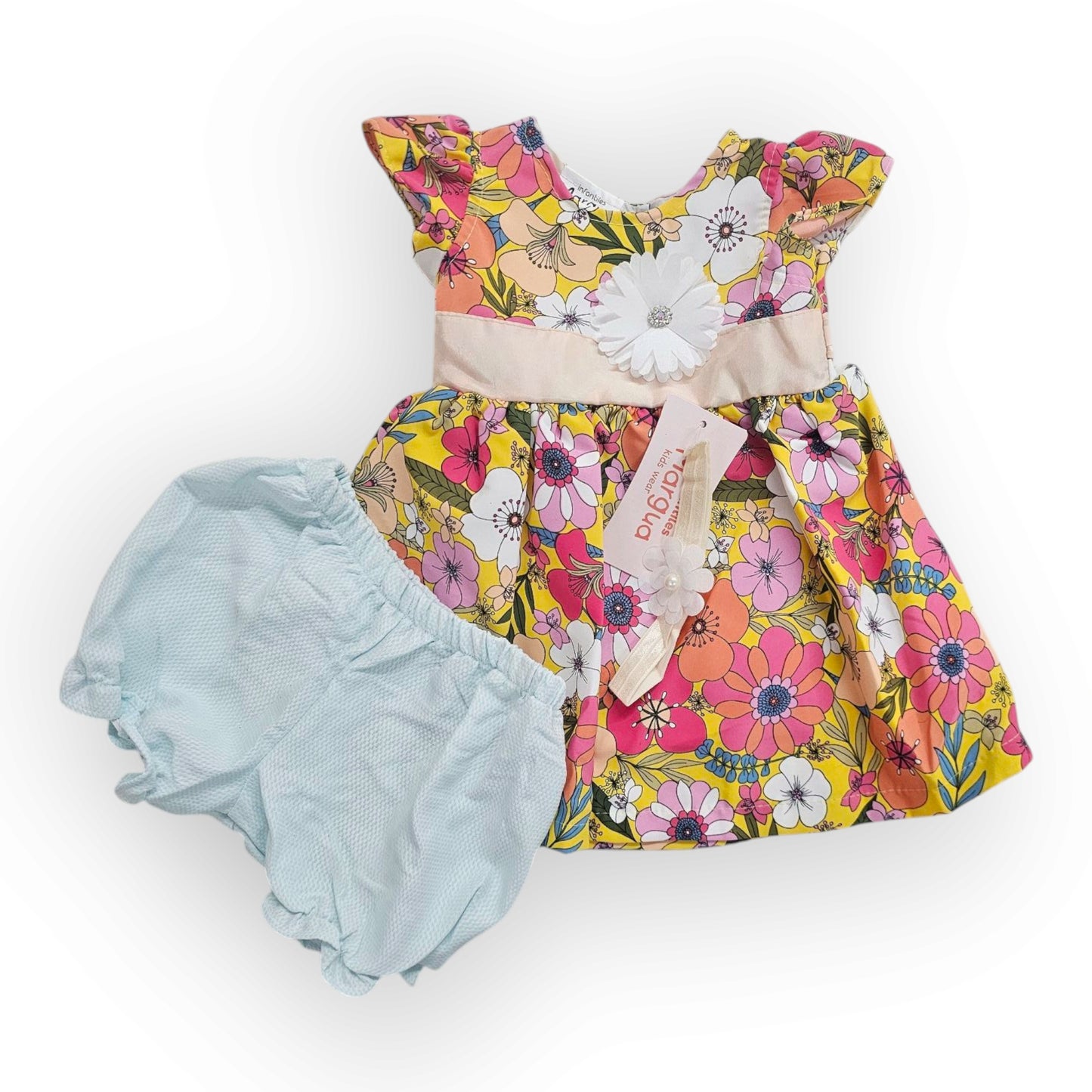 Vestido Fucsia de Popelina Recto Talla 6 Meses B077BFAHBHB