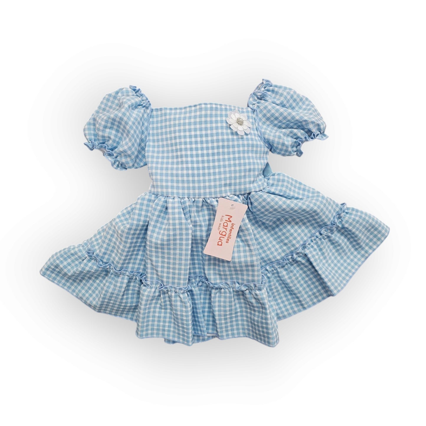 Vestido Verde limón de Gasa Recto Talla 2 Años B077BFALBPG
