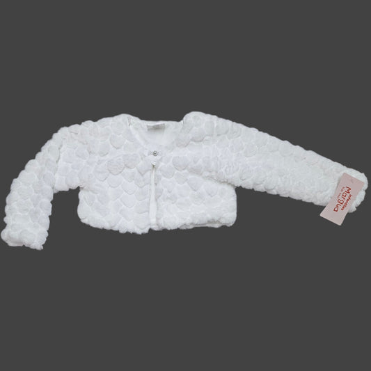Torera Blanco de Peluche Recto Talla 2 Años B126IFGEBAG