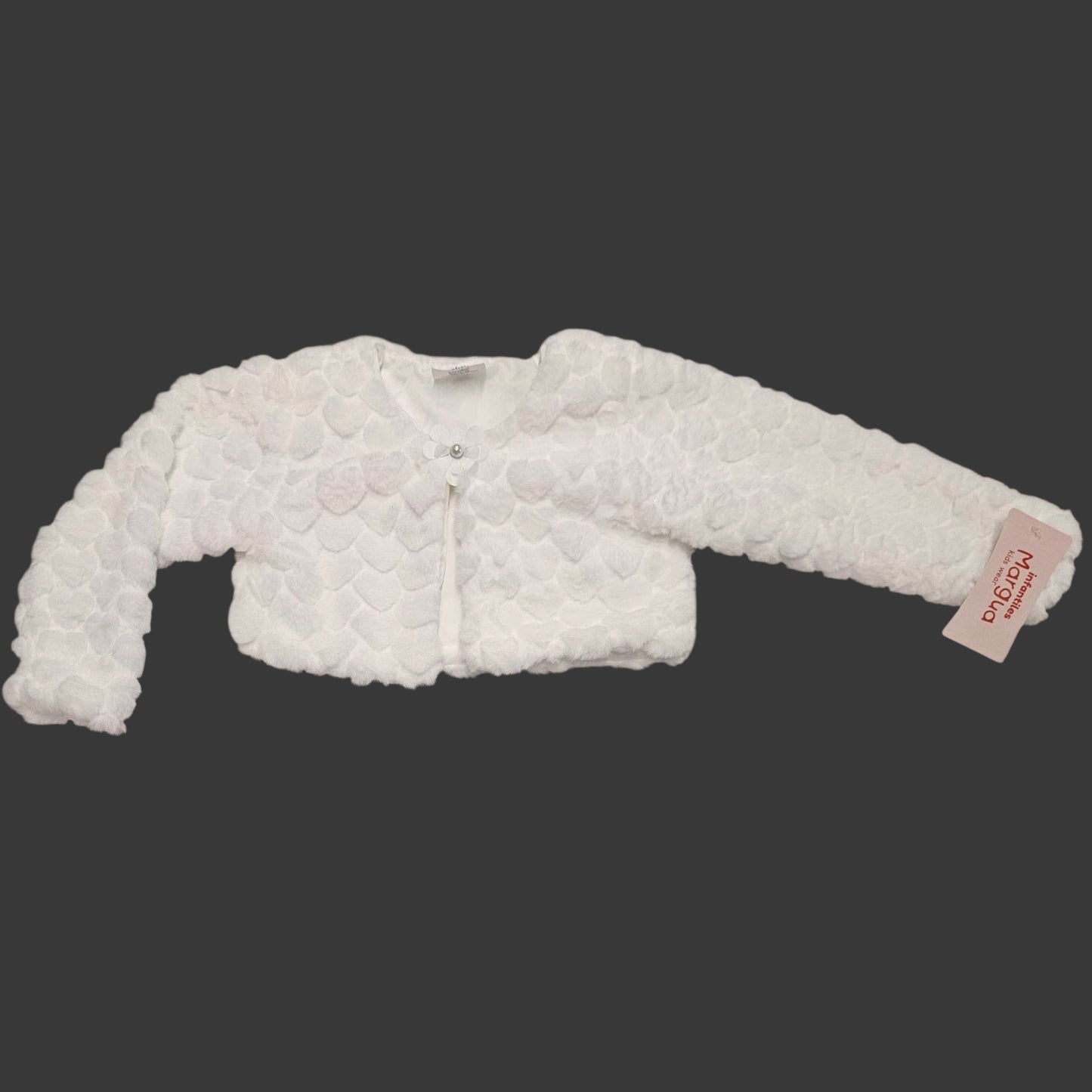 Torera Blanco de Peluche Recto Talla 10 Años B126JFGEBAL