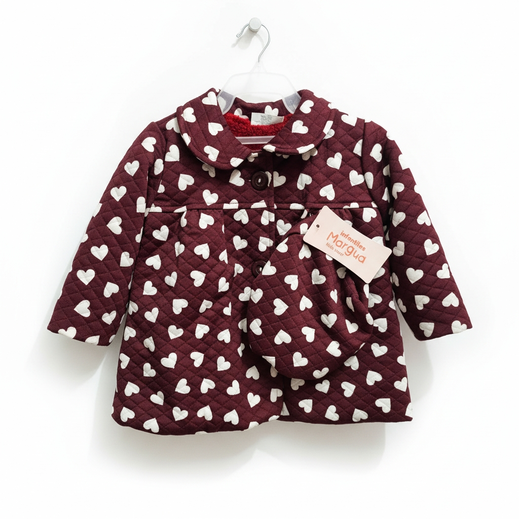 Abrigo Tinto de Peluche Recto 6 Meses