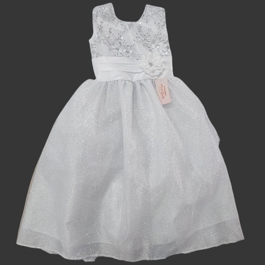 Vestido Blanco de Tul Recto Talla 6 Años B202CFAABAJ