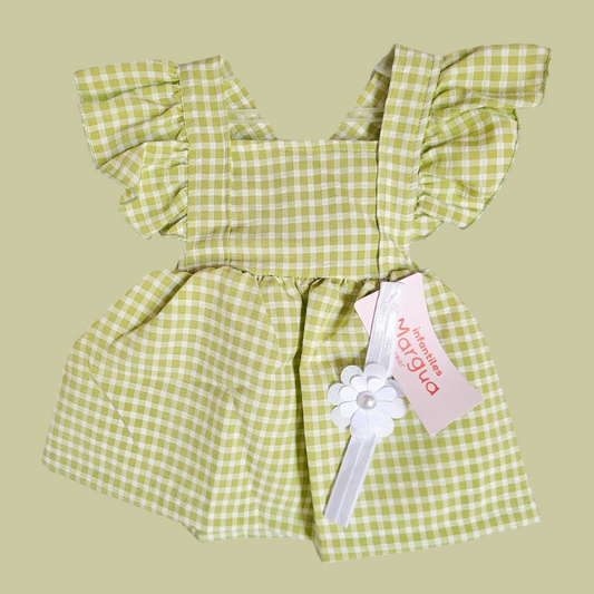Vestido Rosa pastel de Popelina Recto Talla 6 Meses B079BFAHBDB