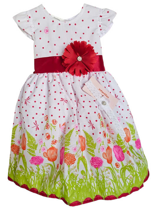 Vestido Azul Marino de Popelina Recto Talla 3 Años B126LFAHBLH