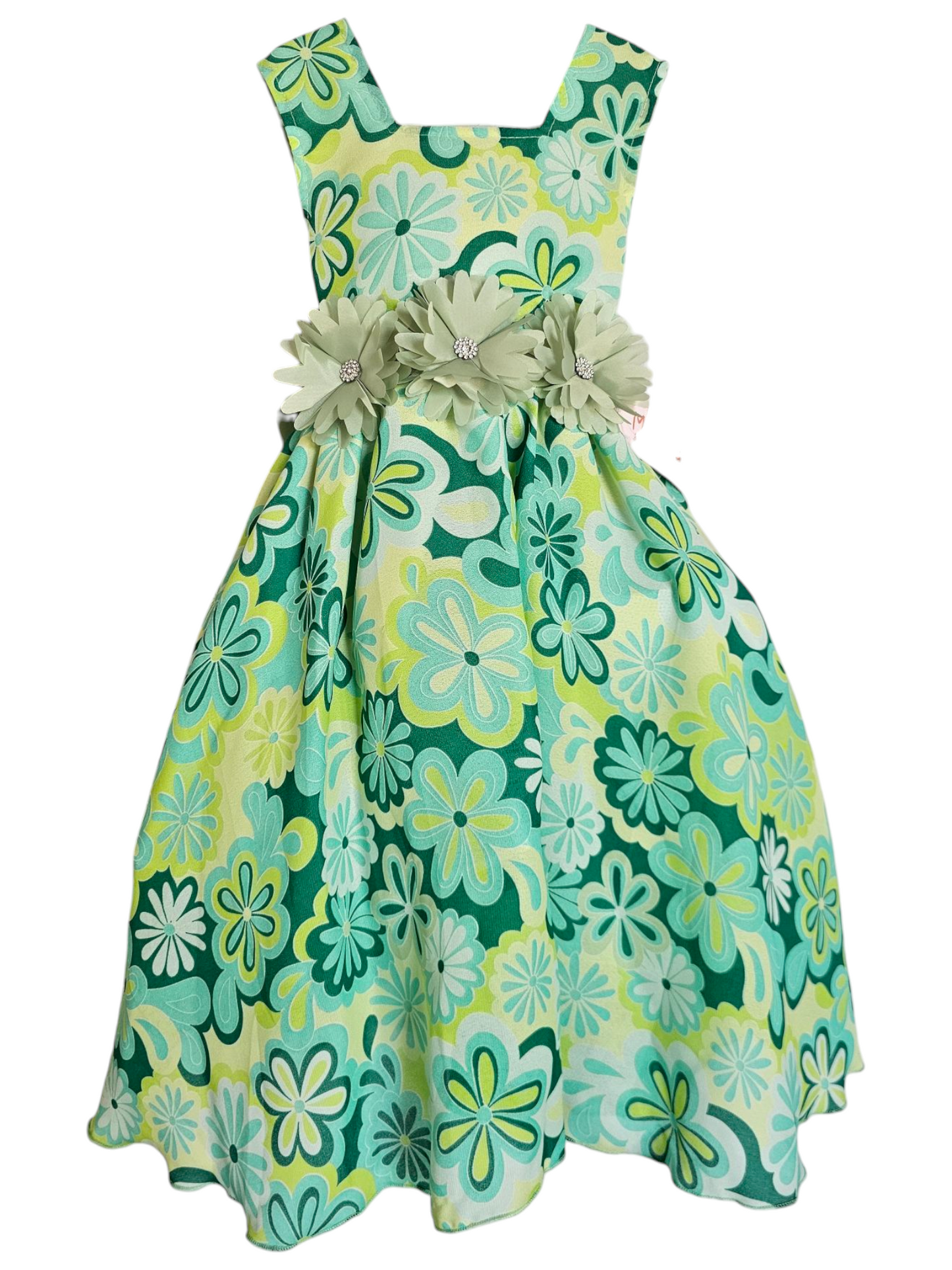 Vestido Rosa de Gasa Circular Talla 3 Años B077CFALAXH