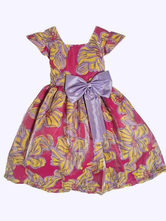 Vestido Verde limón de Gasa Recto Talla 2 Años B077DFALBPG