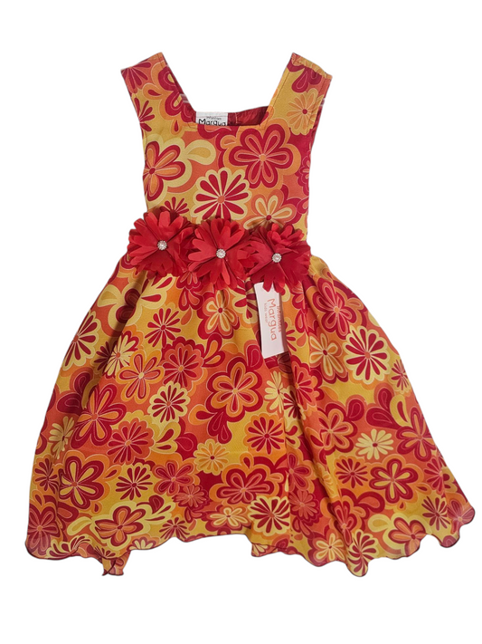Vestido Rosa de Gasa Circular Talla 3 Años B077CFALAXH