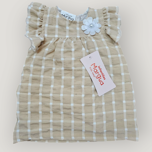 Vestido Café de Popelina A Talla 6 Meses B065FFAHCB