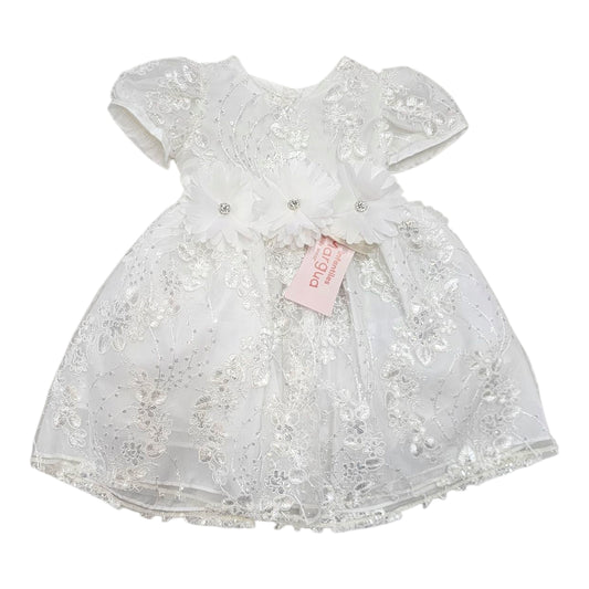 Vestido Perla de Tul Bordado Recto Talla 6 Meses B126PFAFBBB
