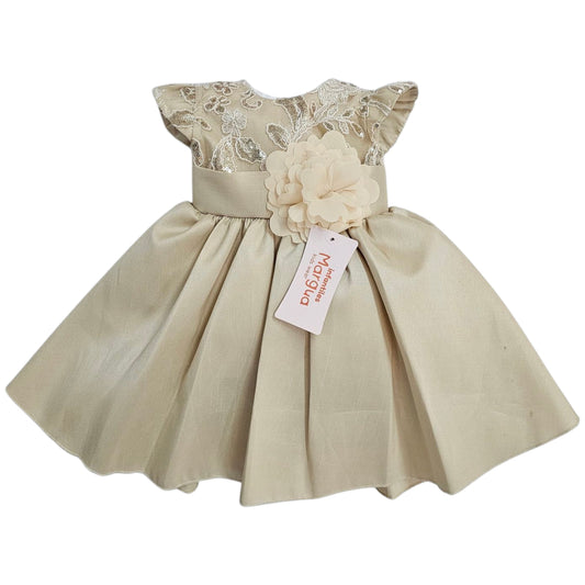 Vestido Tinto de Tafeta Circular Talla 6 Meses B101BFACAWB
