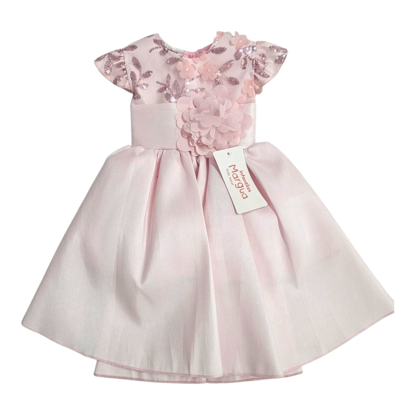 Vestido Tinto de Tafeta Circular Talla 6 Meses B101BFACAWB