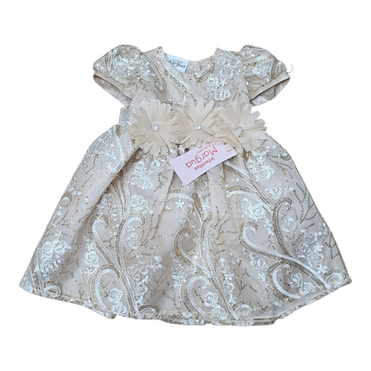 Vestido Lila de Tul Bordado Recto Talla 6 Meses B126FFAFBGB