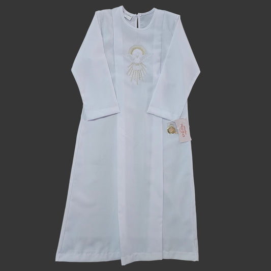Túnica Blanco de Tafetan Recto Talla 8 Años B126GFCNBAK