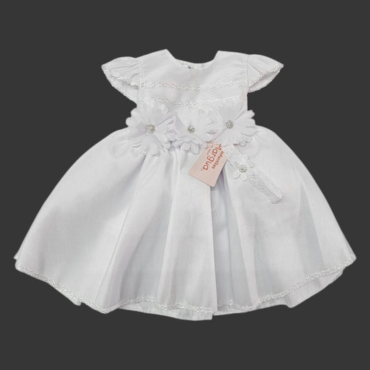 Vestido Blanco de Tafeta Circular Talla 6 Meses B126BFACAAB