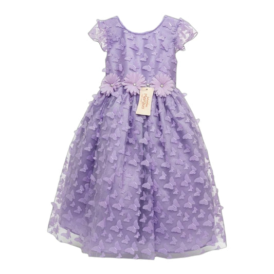 Vestido Verde pistache de Tul 3D Circular 3 Años