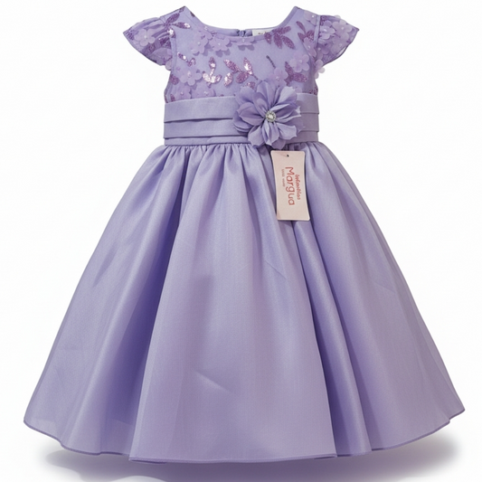 Vestido Lila de Tafeta Circular 2 Años