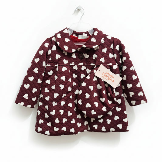 Abrigo Tinto de Peluche Recto 6 Meses