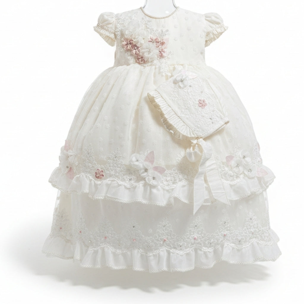 Ropón Perla de Tul Bordado Desmontable Unitalla Unitalla