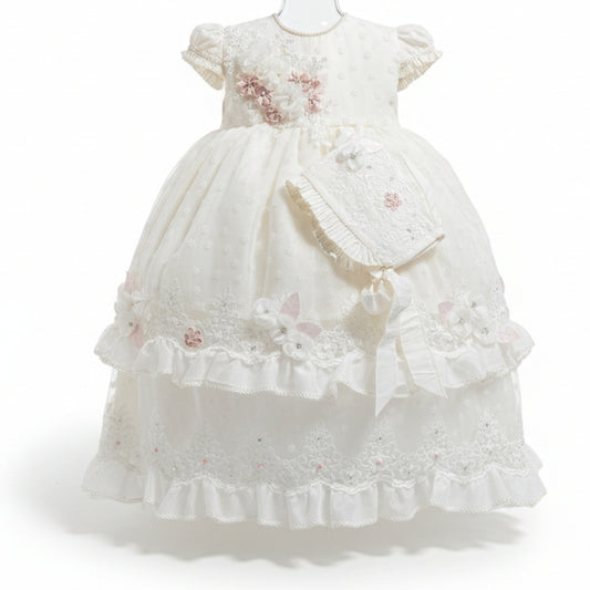 Ropón Perla de Tul Bordado Desmontable Unitalla Unitalla