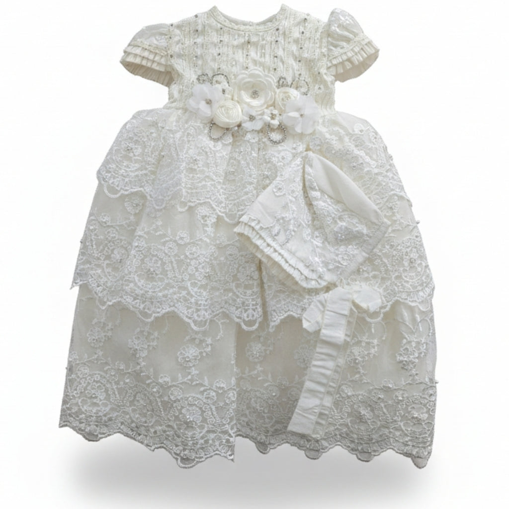 Ropón Perla de Tul Bordado Desmontable Unitalla Unitalla