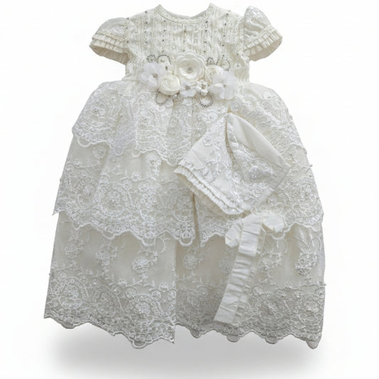 Ropón Perla de Tul Bordado Desmontable Unitalla Unitalla