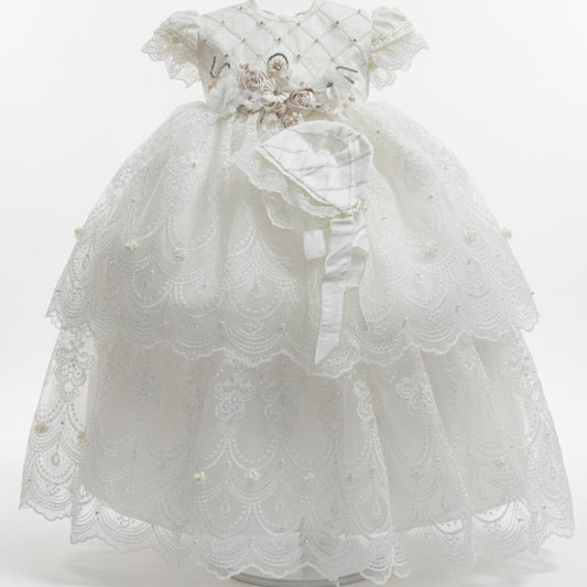 Ropón Perla de Tul Bordado Desmontable Unitalla Unitalla