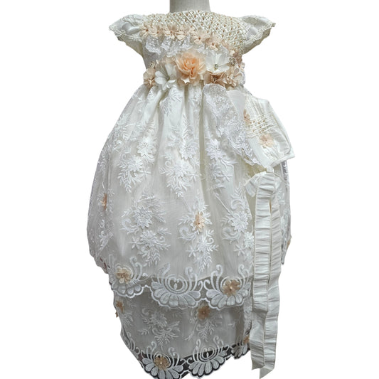 Ropón Perla de Tul Bordado Desmontable Unitalla Unitalla