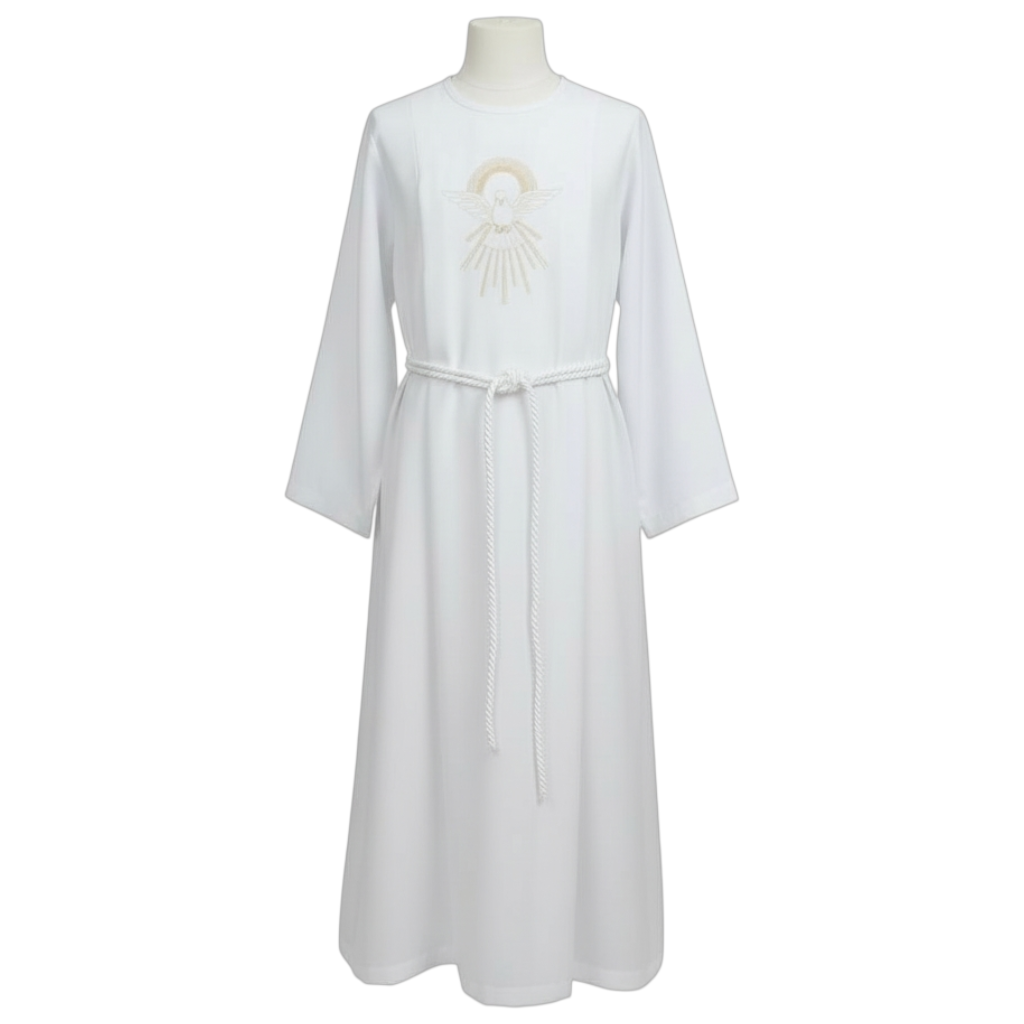 Túnica Blanco de Tafetan Recto 8 Años