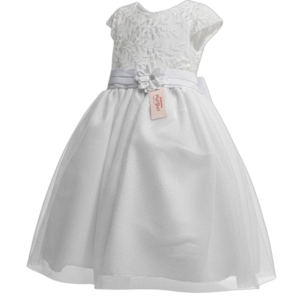 Vestido Blanco de Tul Circular 10 Años