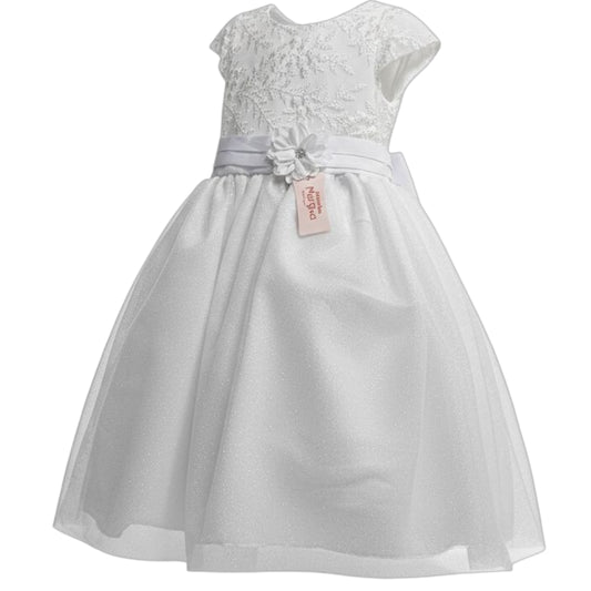 Vestido Blanco de Tul Circular 10 Años