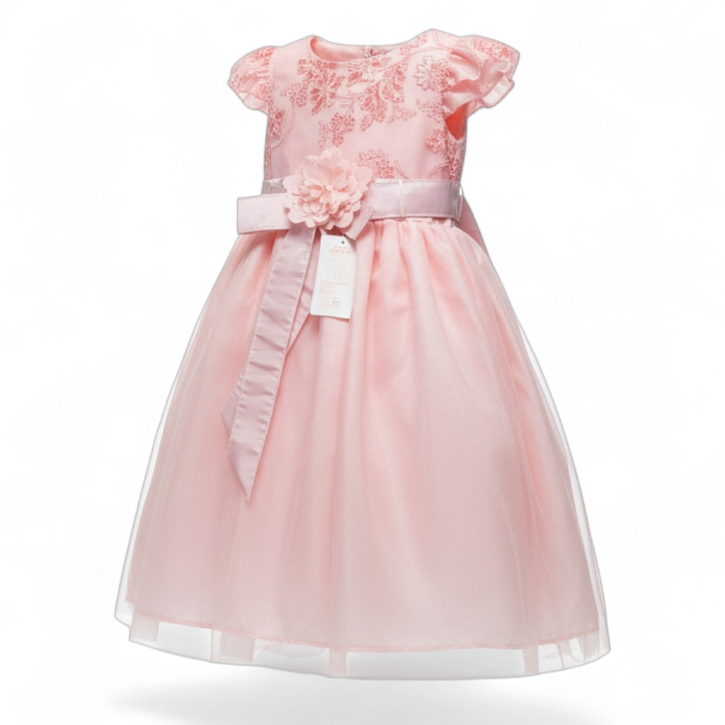 Vestido Rojo de Tul Recto 4 Años