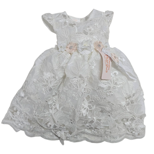 Vestido Perla de Tul Bordado Recto Talla 6 Meses B126QFAFBBB