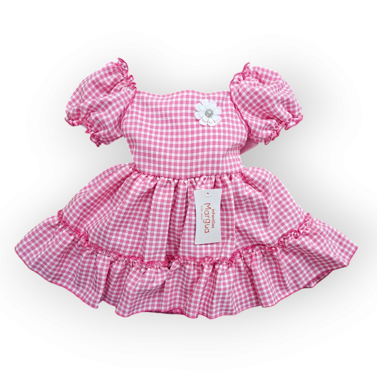 Vestido Verde limón de Gasa Recto Talla 2 Años B077BFALBPG