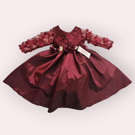 Vestido Tinto de Tafeta Circular Talla 3 Años B104BFACAWH